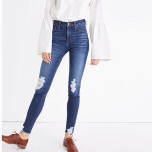 Madewell 9” High-Rise Skinny Jeans Destructed 24
